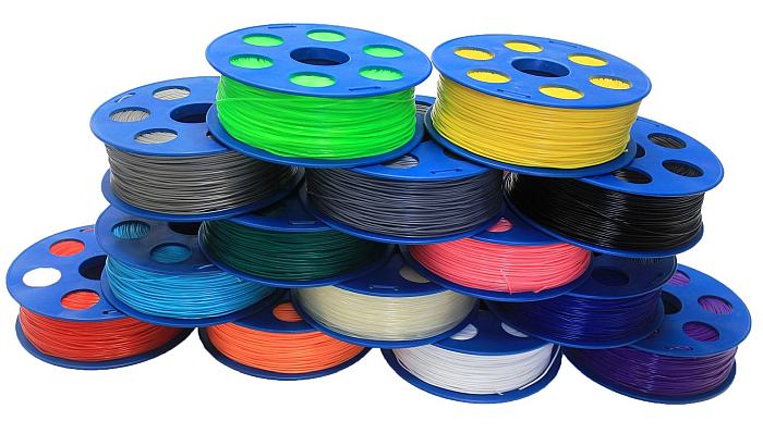 АБС-пластик для 3D-печати доступен в большом количестве цветов 